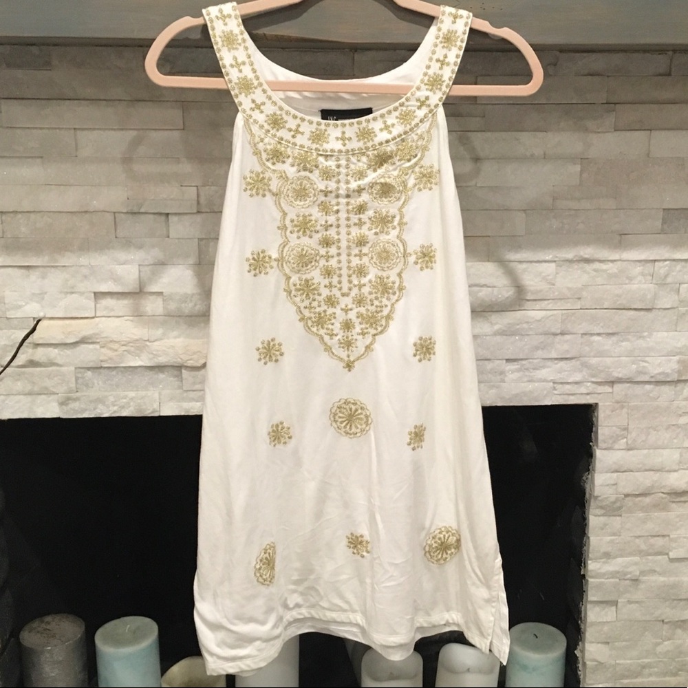 INC BEAUTIFUL GOLD EMBELLISHED DRESS SIZE XL